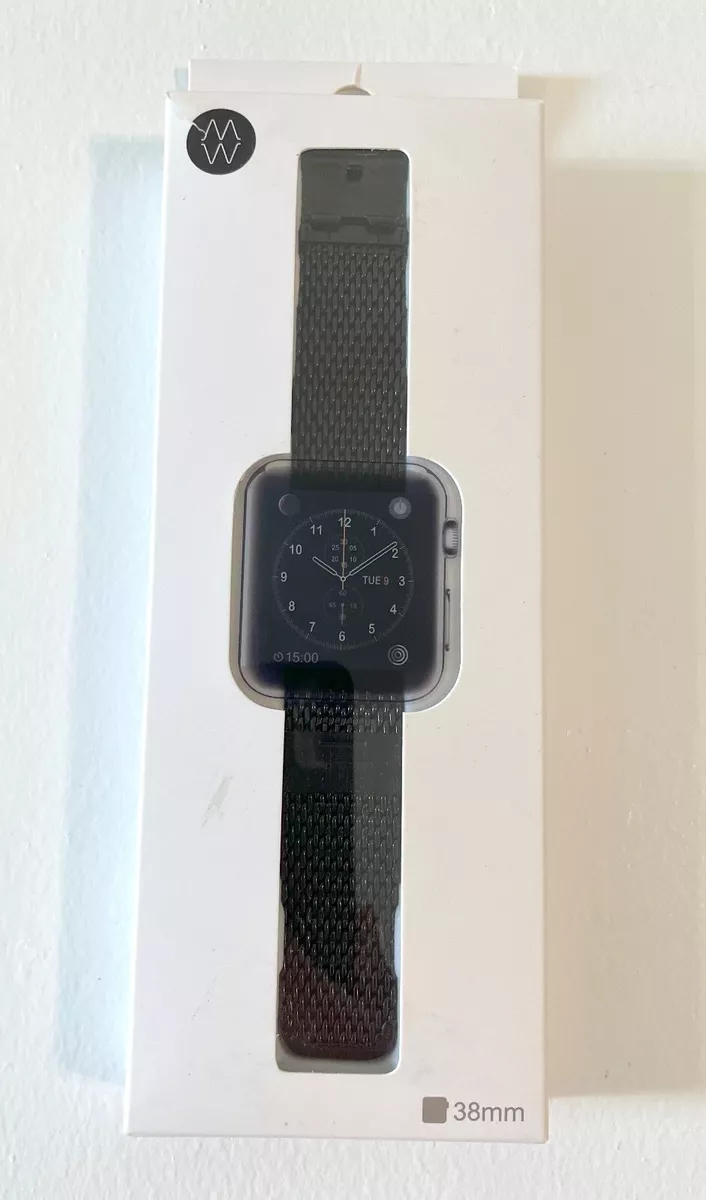 Monowear Watch Band for Apple Watch 38mm Space Gray Black Mesh