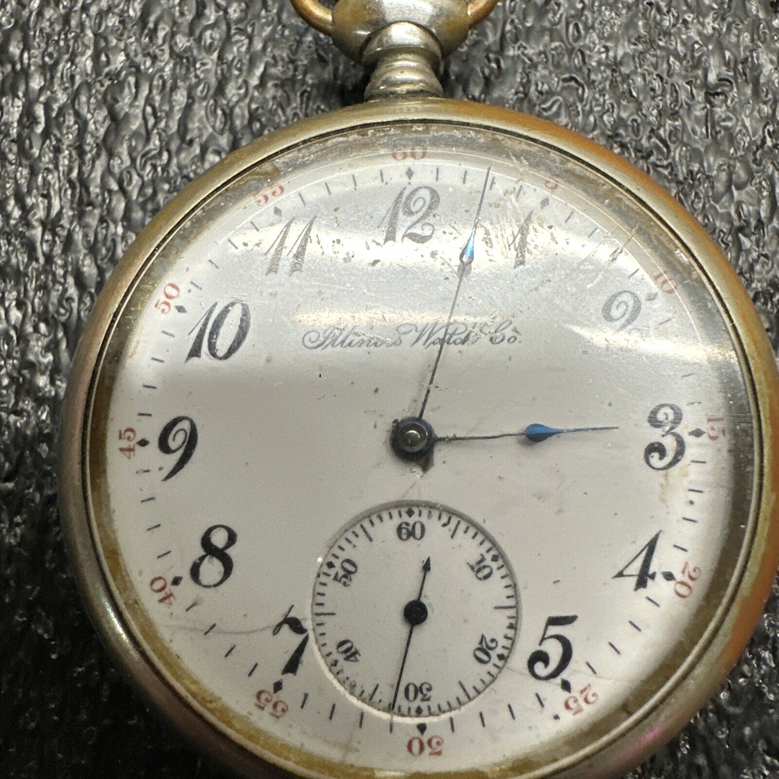 Antique 1910-1920s Illinois Watch Co. Pocket  Watch  Silvertone 1715525
