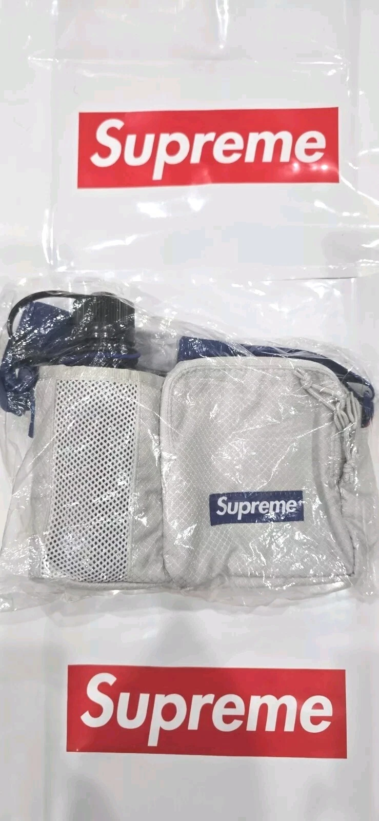 DS/ SS22 Supreme Cordura sac latéral noir sac à bandoulière avec bouteille d'eau