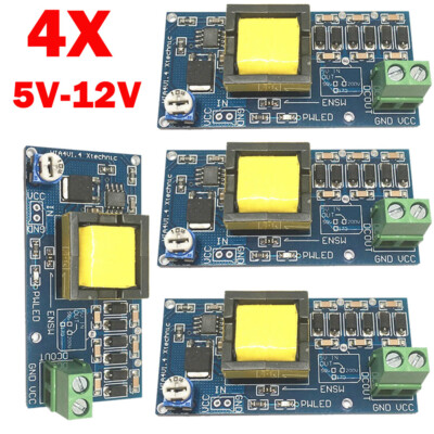 4x High Voltage DC-DC Boost Converter 5V-12V Step Up To 300-1200V Power Module