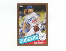 2020 Topps Gold 35th Anniversary 1985 Dustin May RC Rookie Card # 1/50