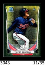 1-2014 BOWMAN CHROME BLACK STATIC REFRACTOR VICTOR CARATINI CUBS 11/35