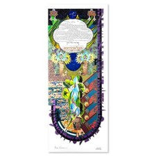 Nava Shoam Firmato a Mano Numerato Edizione Limitata Ketubah Art