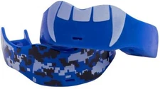 Soldier Sports Fang/Digital Camo Mouthguard Color Blue, One Size Fits Most