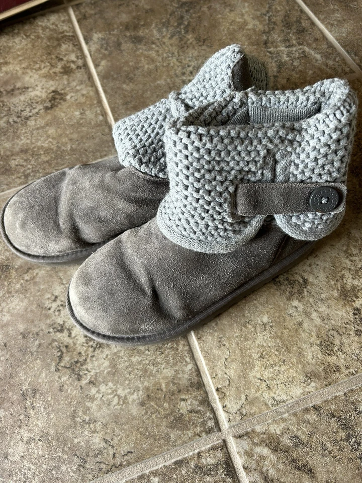 Botas de invierno Ugg Australia Darrah gris tejido 1013859K niñas jóvenes talla 3 Foto 3 de 4