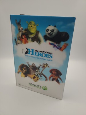 Woolworths DreamWorks Heroes Activity & Collectors Album UNCOMPLETED 