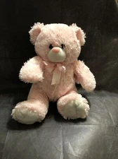 B & B Toymaker Inc. Baby Pink Teddy Bear 12” Plush Pink Bow Animal Toy 2015