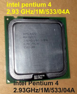 Intel Pentium 4 Processor SL85V, 1M cache L2, 2,93 GHz