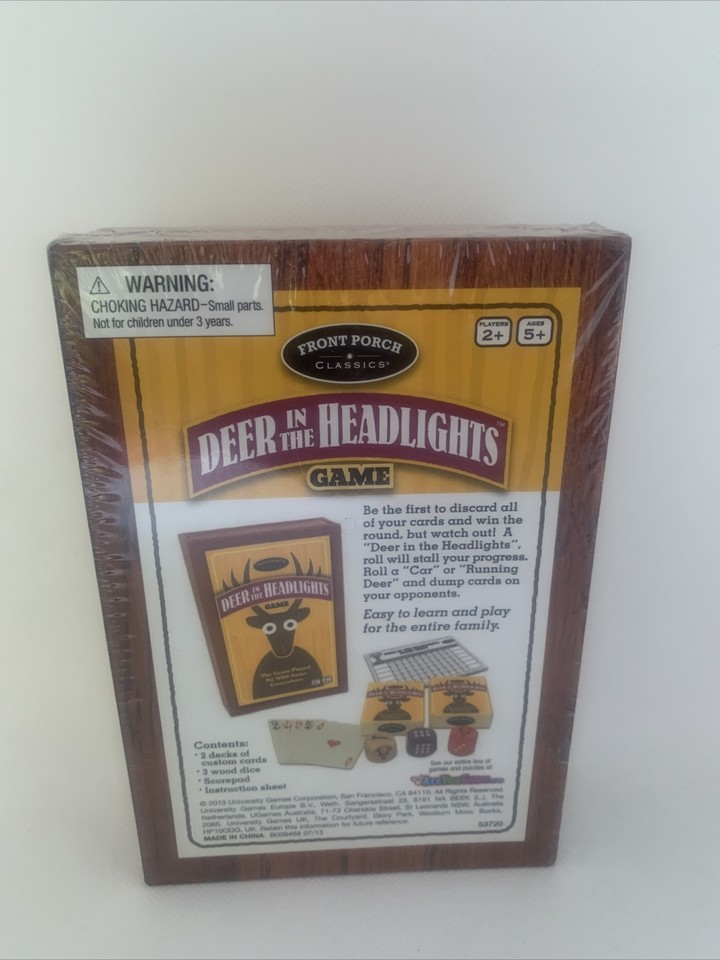 Deer in the Headlights Game by Front Porch Classics ~ SEALED ~ NEW IN ...