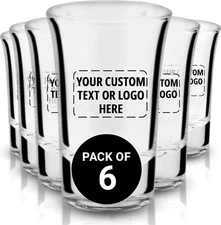 6 Personalized Shot Glasses - Weddings/ Special Occasions -Free Custom Engraving