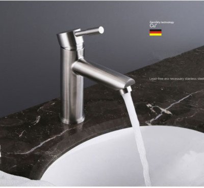 SUS304 Edelstahl Einhandmischer Badarmatur Waschbecken Wasserhahn Mischbatterie