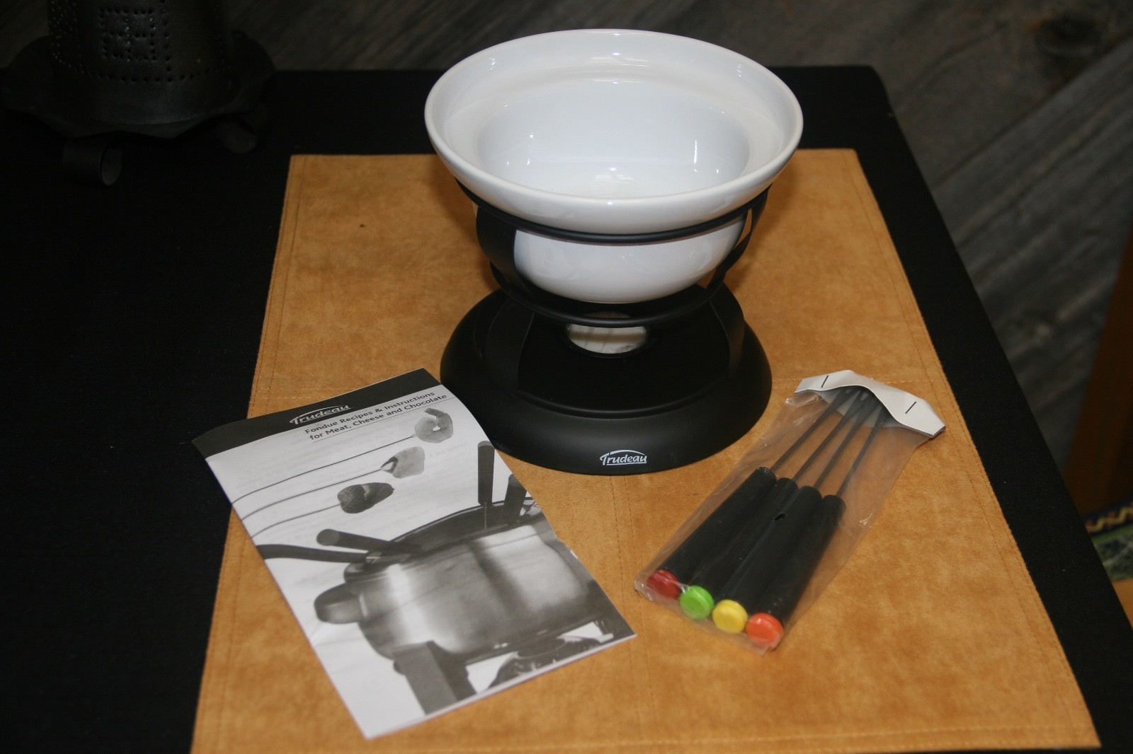 TRUDEAU CHOCOLATE FONDUE SET 7 PIECE.... 6 1/2" ROUND 5 3/4" TALL eBay