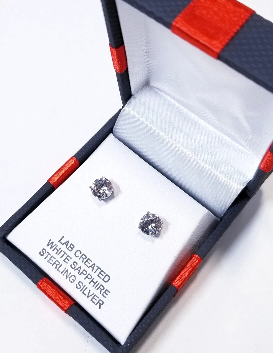 Jcpenney white shop sapphire earrings