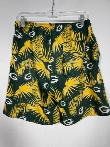 Green Bay Packers NFL Hawaiian Floral Swim Board Shorts Men's MEDIUM - Picture 3 of 8