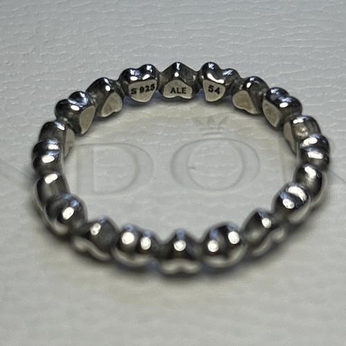 Authentic Pandora π Stackable ring πForever Love Heart π Size 54 π 925 ALE - Picture 3 of 9