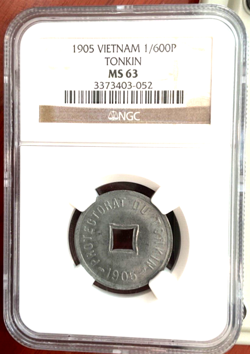 ベトナム トンキン 1905年 1/600ピアストル ベトナム トンキン 1905年 1/600ピアストル 1905 Vietnam Tonkin