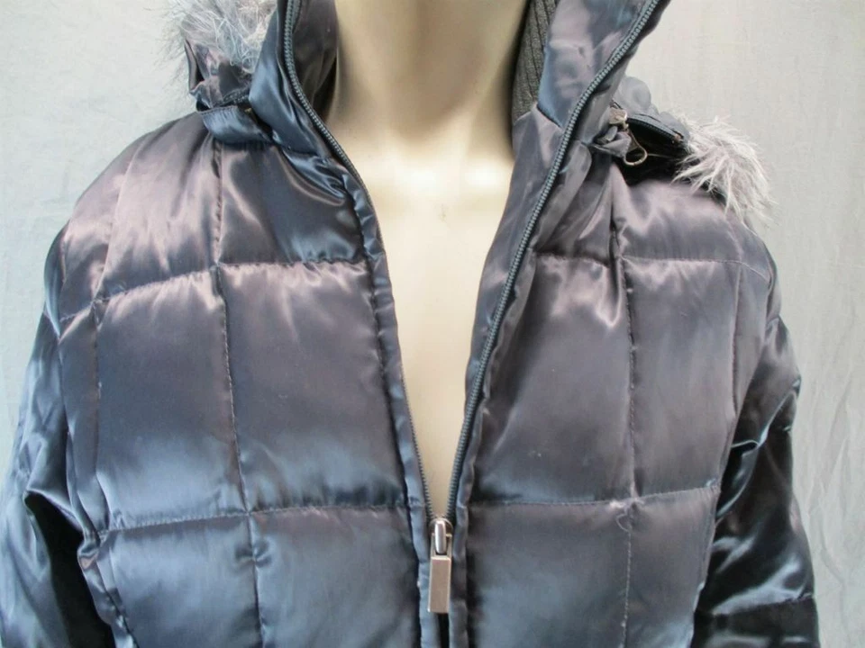 Style&co. Size S Womens Gray Full Zip Insulated Down Hooded Puffer Jacket GR6213 - Image 2 of 4
