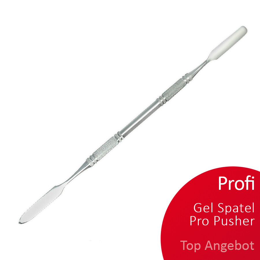 GEL SPATEL 16cm Metallspatel Pro Pusher Nagelhautschieber Spachtel Nagelreiniger