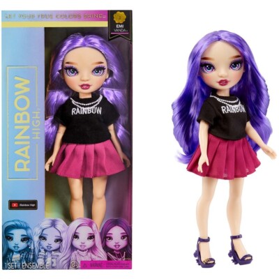 Rainbow High ''Emi Vanda'' Purple & Black Multicolored Fashion Doll Series #3 New