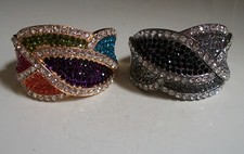 Women's Silver Black  Gold Multicolor Fashion Rhinestone Party Cuff Bracelet