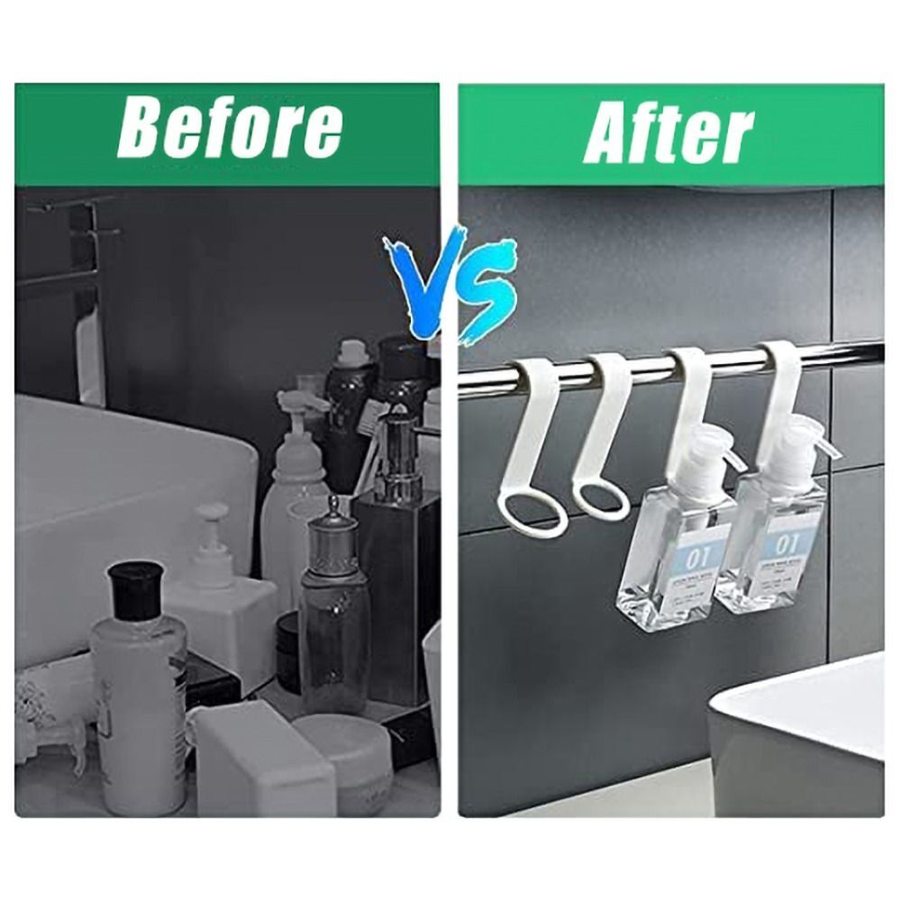 8Pcs Plastic Shower Gel Hanging Rack Hanging Bottle Hanger Hook