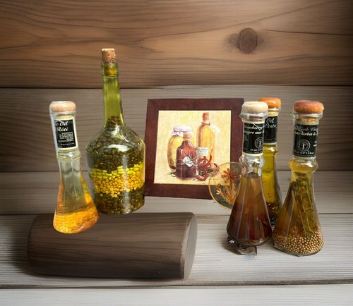 Set Sottobicchieri Vetro Cucina Decorativa Espositore 4 W Oli 1 W Fagioli Sottobicchiere - Foto 2 di 7