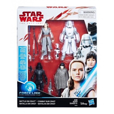 Star Wars Episode VIII 8 Force Link Actionfiguren 4er-Pack Battle on Crait 10 