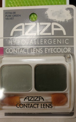 Vintage Lidschatten! Aziza Hypoallergene Kontaktlinsen Augenfarbe! Unikat alter Artikel! - Bild 4 von 5