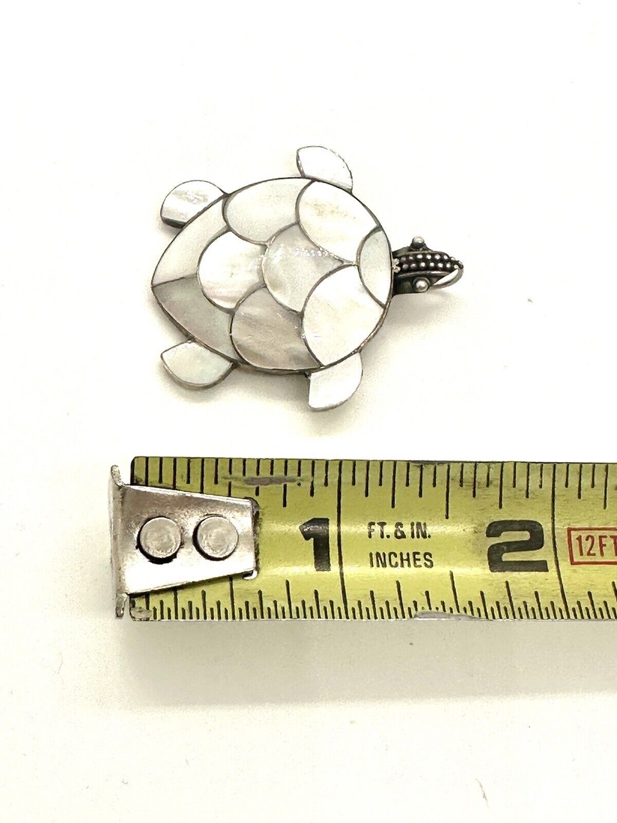 Sterling Silver 925 Mother of Pearl Inlay Turtle … - image 5
