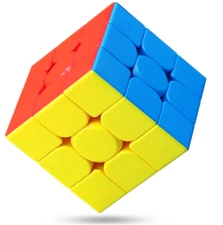 3C Speed Cube 3x3 Stickerless Magic Puzzle Toy - Fast Smooth Turning Brain Game