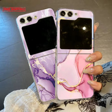 Marble Pattern Transparent Phone Case/Cover for Galaxy Z Flip 6 5 4 3 Clear Har