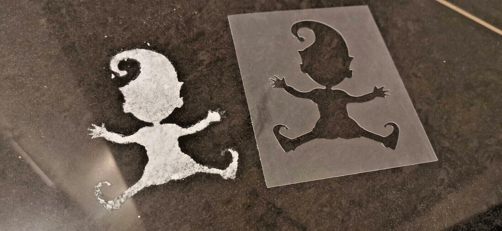 Snyvpra Wichtel Schablonen Set - Weihnachtsdeko Mit Fußabdrücken & Strickleiter