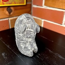 Walrus Soapstone figure A Wolf Original Sculpture Hand Carved in Canada