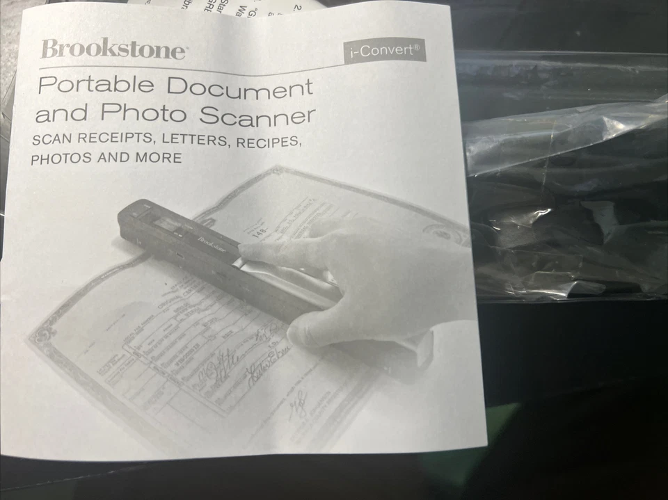 Brookstone iConvert Portable Document & Photo Scanner Receipts - Image 4 of 4