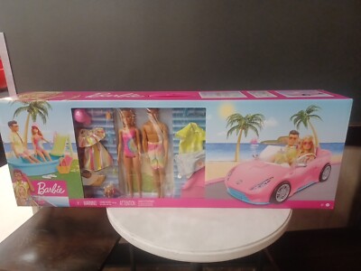 NIB Barbie Ken blitz dolls w/convertible car pool clothes playset