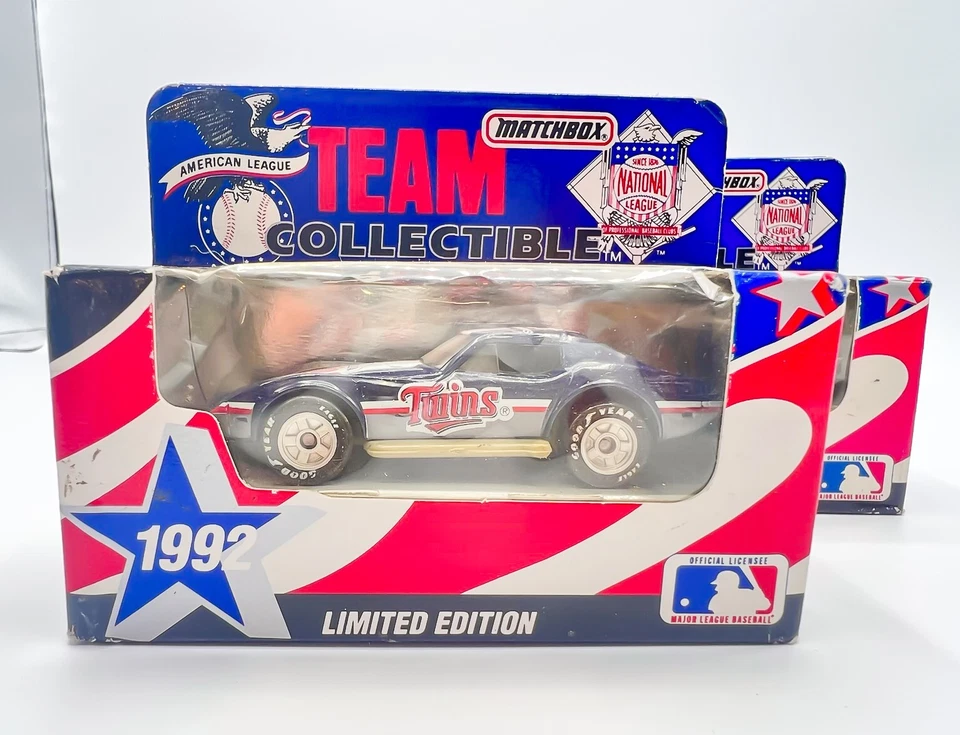 Chevy Corvette fundido a presión Matchbox 1992 edición limitada MLB Minnesota Twins Foto 4 de 4