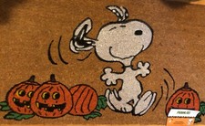 Peanuts Snoopy Pumpkins Coir Door Mat XTRA LARGE 34 X 20 New FAST SHIPPING