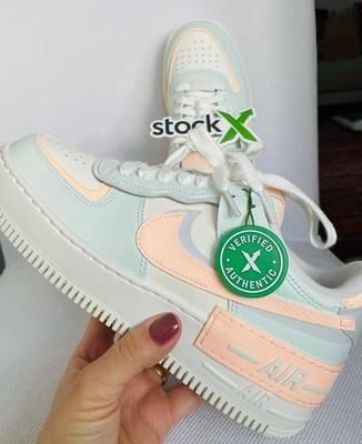 Nike Air Force 1 Shadow White Barely Green Crimson Tint Neu In OVP 36