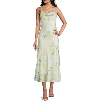 GB Pastel Yellow Cowl Neck Midi Dress | Wedding Guest Dress | Juniors S |  eBay