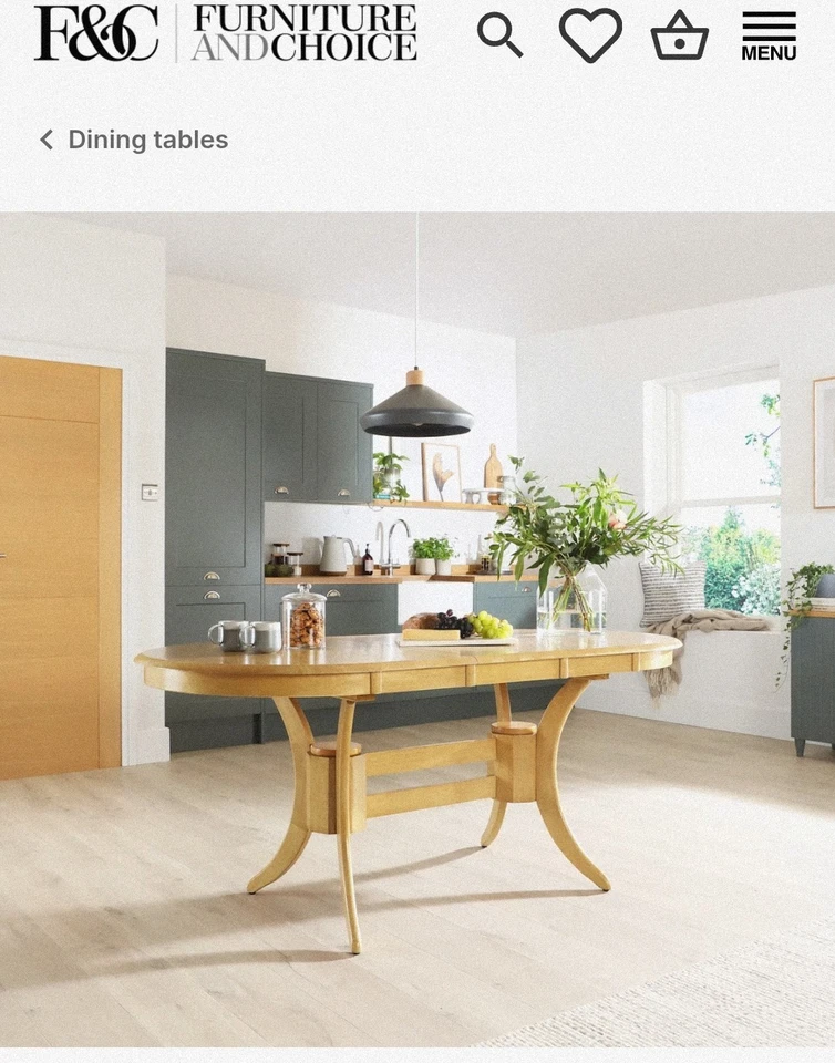 Townhouse Extending Dining Table Natural Oak SolidHardwood by FURNITURE & CHOICE - Image 2 of 4