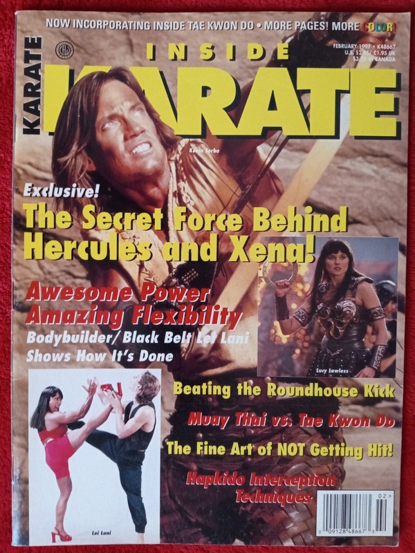 INSIDE KARATE Vol. XVIII No. 2 - Hercules and Xena  1 page Signed by Kevin Sorbo