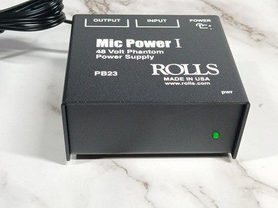 Rolls PB23 Mic Power I 48V Phantom Power Supply Made in USA Tested Working