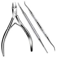 Ingrown Toenail Tool, Pedicure Tools for Feet, Stainless Steel Ingrown Silver