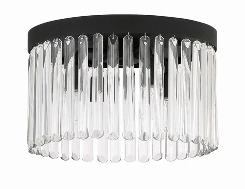 Crystorama Lighting Group EMO-5400 Emory 4 Light 15"W Flush Mount - Black - Picture 9 of 11