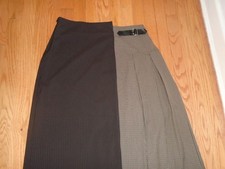 Zara Asymmetrical Pleated Skirt W/Buckle Size Large