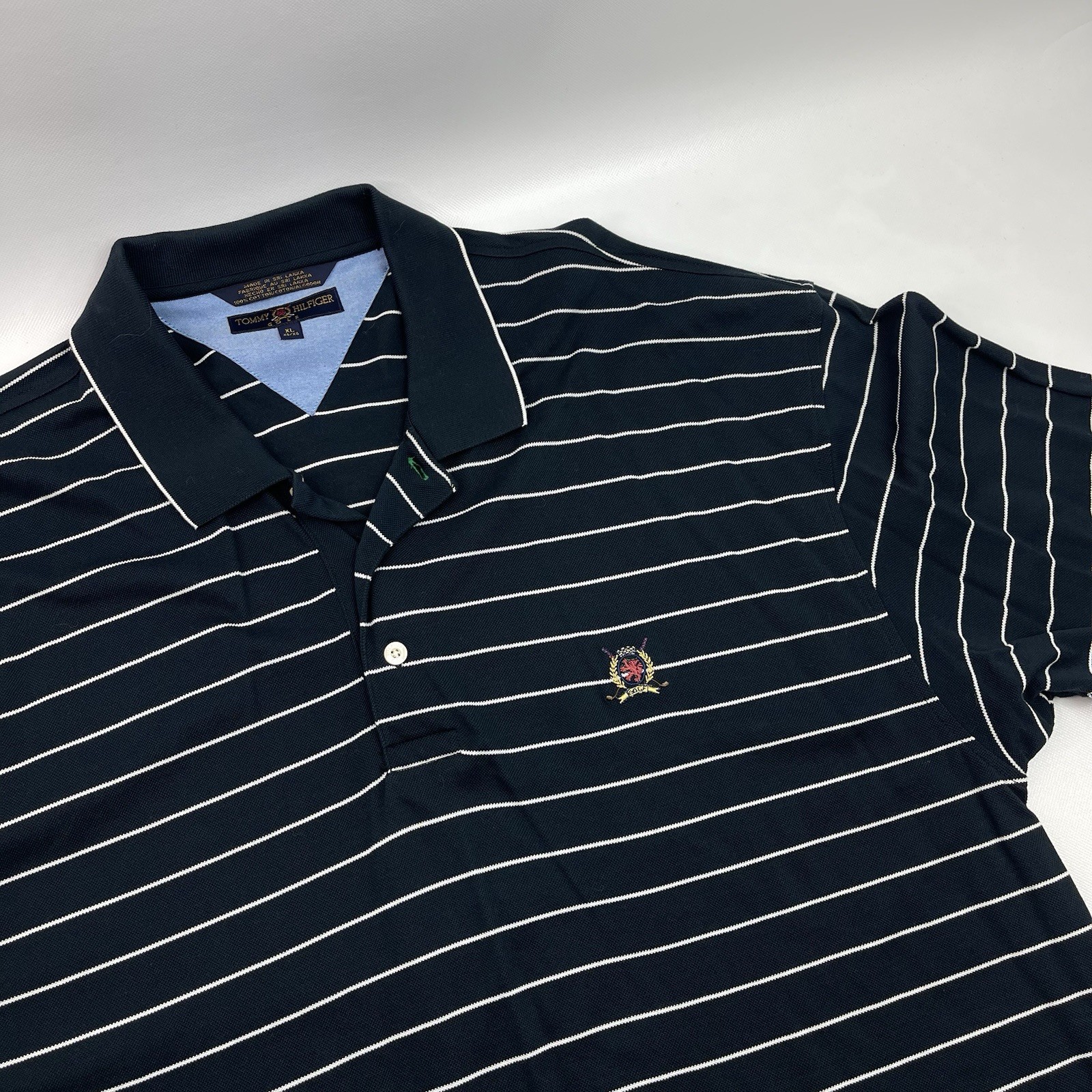 Tommy Hilfiger Classic Vintage Striped Golf Performance Polo Shirt Men’s XL thumbnail 4