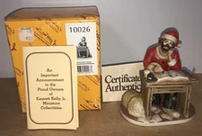 "SPIRIT OF CHRISTMAS IV" 1984 Emmett Kelly Jr.  Miniature Collection Santa List