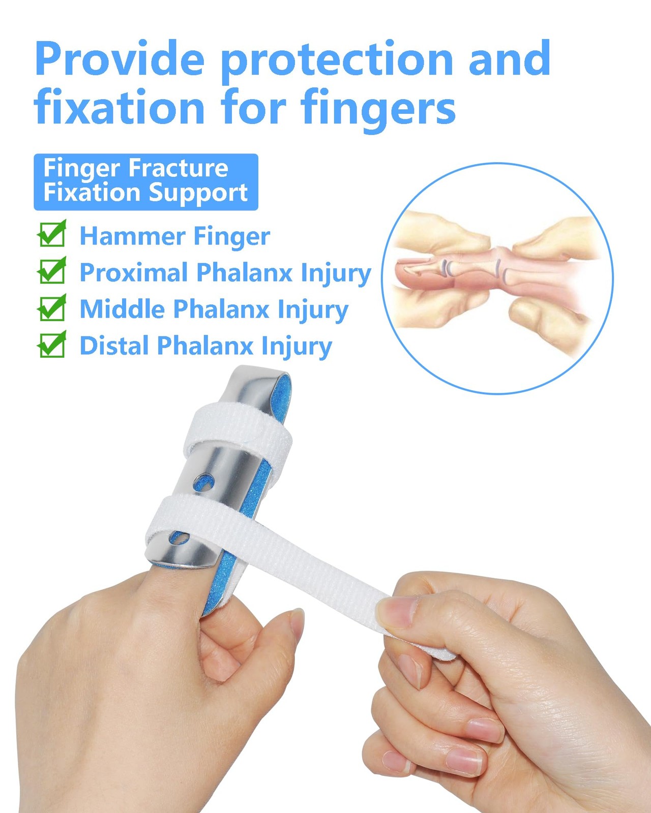 TAROYQASUL Pinky Finger Splints, 3 PCS Metal Finger Splint Support ...