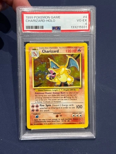 Charizard Pokemon 1999 Holo Base Set 4/102 PSA 4 TCG
