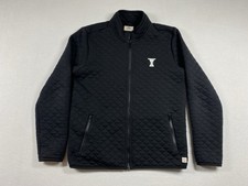 Marine Layer Corbet Jacket Quilted Men  s M Black Corbet Zip Up Outdoors Logo